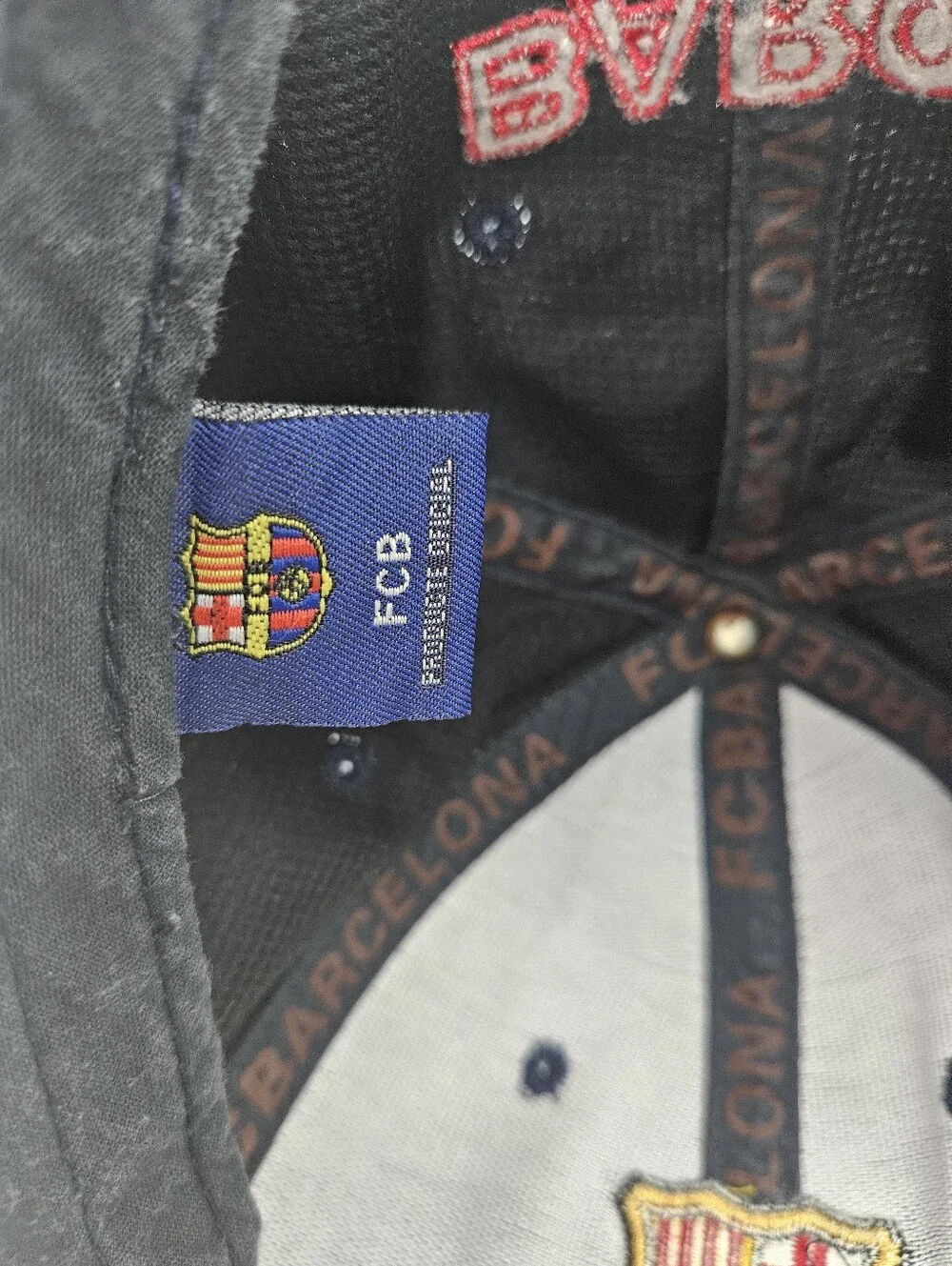 FC Barcelon Youth hook and loop cap hat blue and red